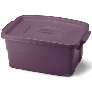 What are some uses of Rubbermaid bins?